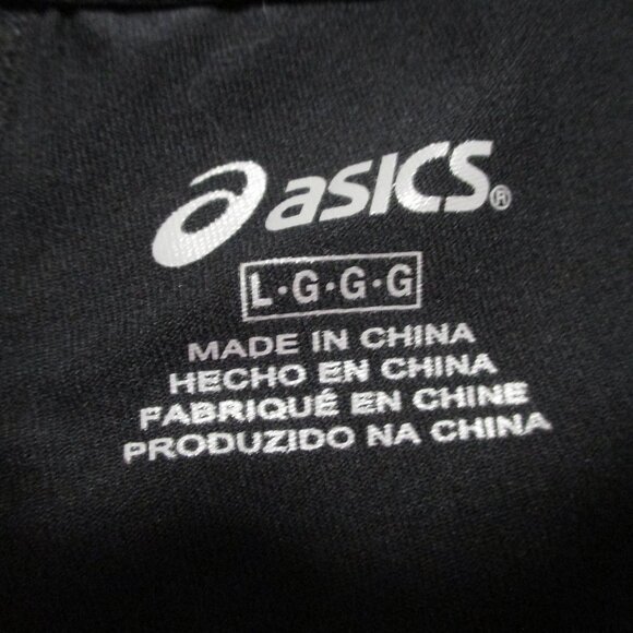 Asics pants black pull on soft lightweight comfy reflective pants size L - Picture 3 of 11